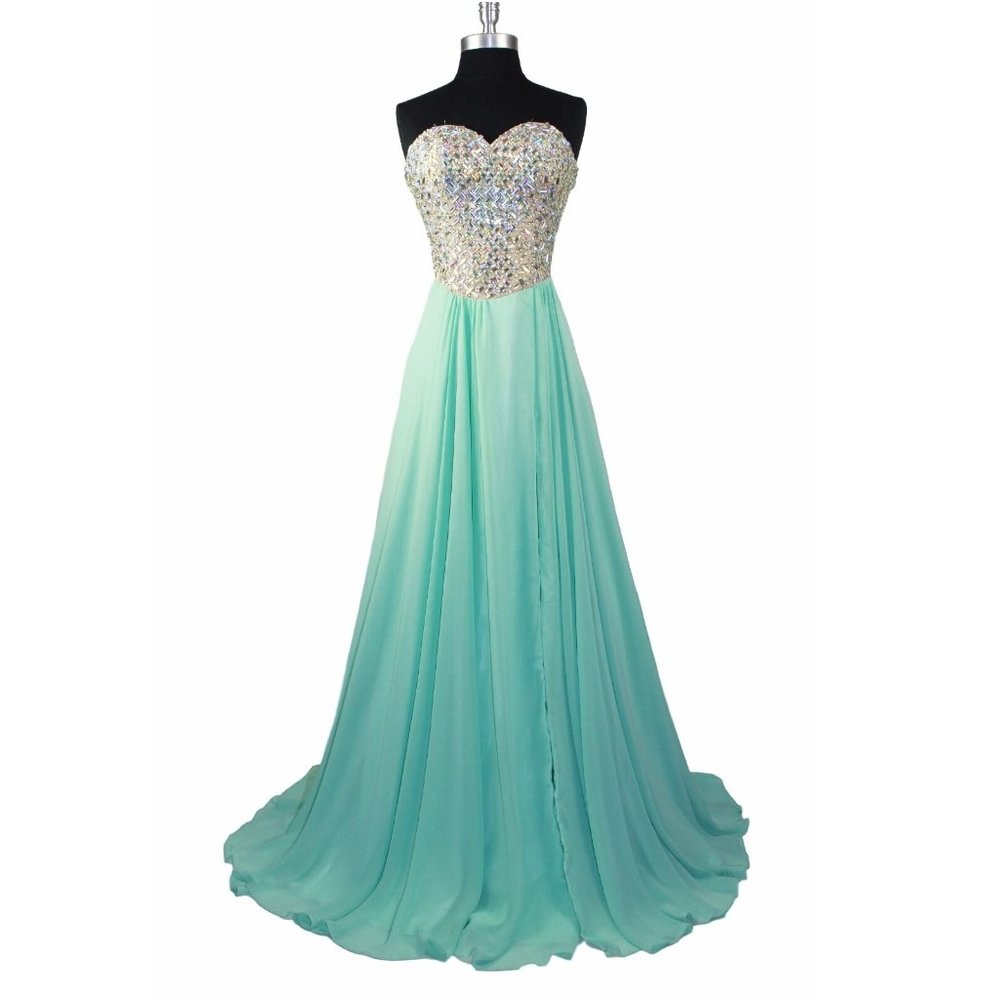 Women's Long Dress Chiffon Evening Party Formal Bridesmaid Prom Ball Gown Dress - Picture 1 of 5